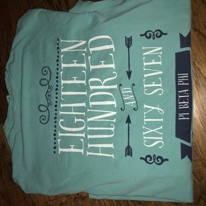 Comfort Colors Tops - Pi beta phi pocket long sleeve Comfort Colors Tops - Pi beta phi pocket long sleeve